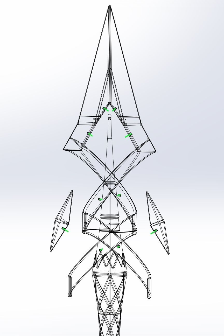Fate Grand Order Bradamante Lance Printable Assembly 3D print model_32