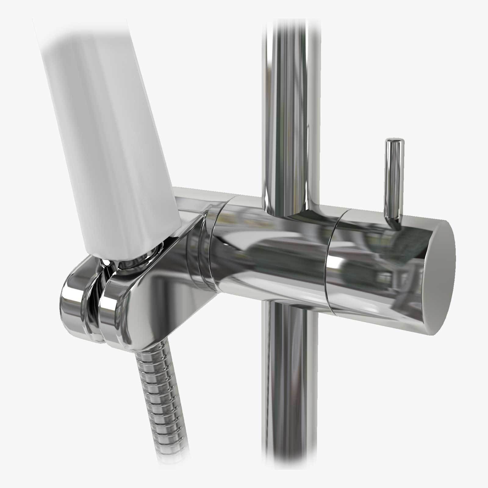 Bathroom mixer set BLACK and WHITE 3D model_11