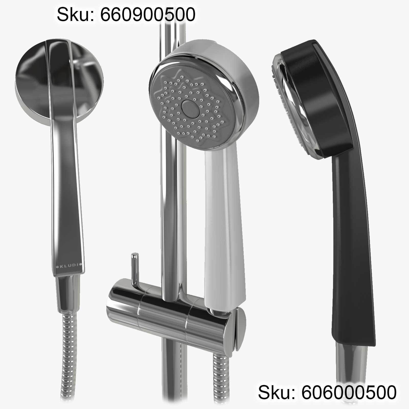 Bathroom mixer set BLACK and WHITE 3D model_7