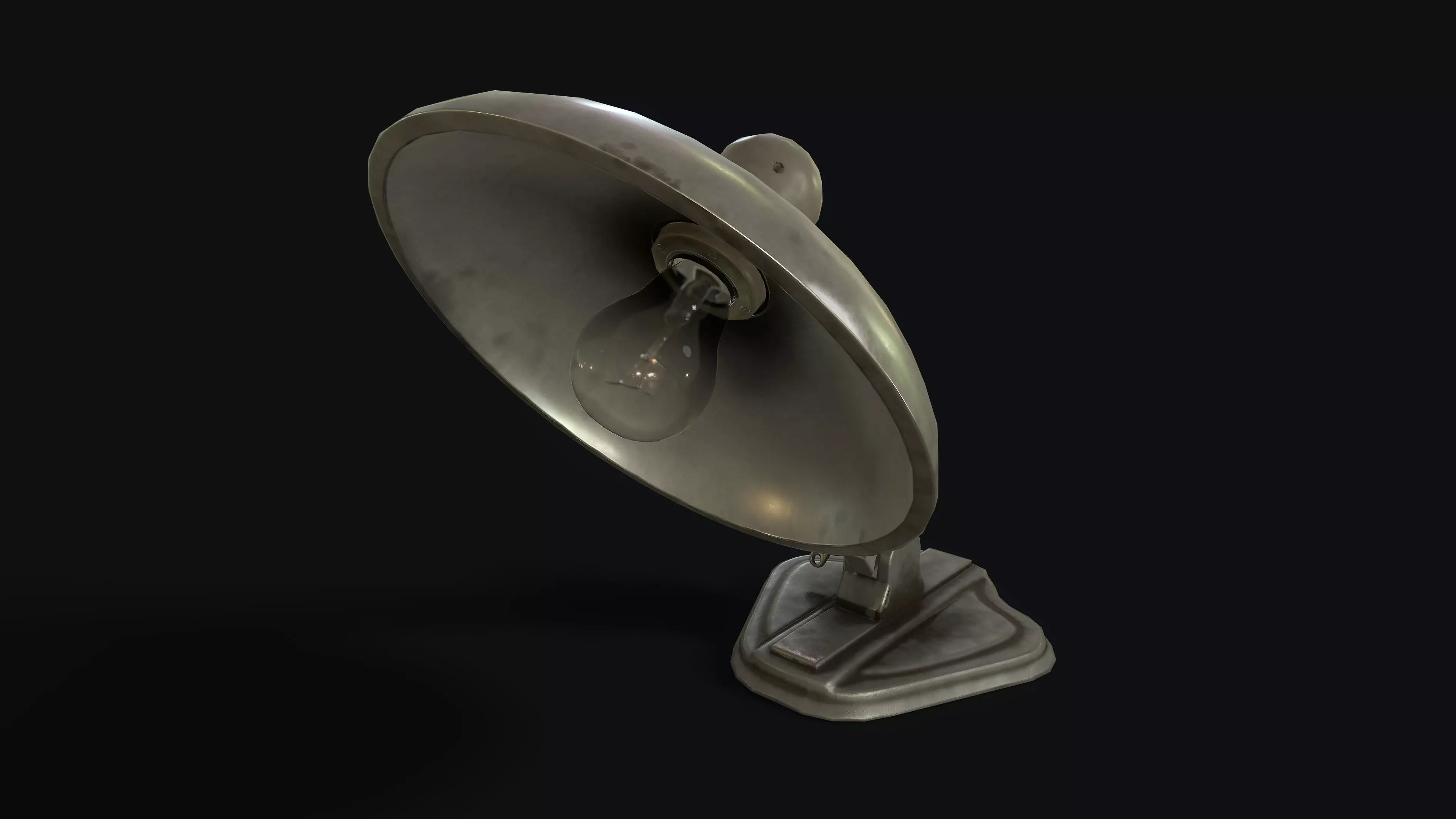 Hospital Table Lamp Low-poly 3D model_0