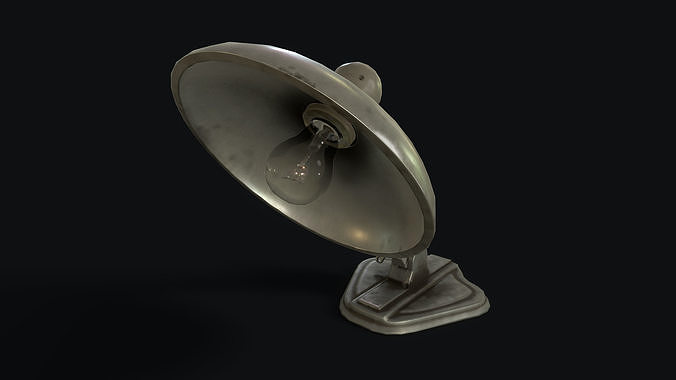 Hospital Table Lamp Low-poly 3D model