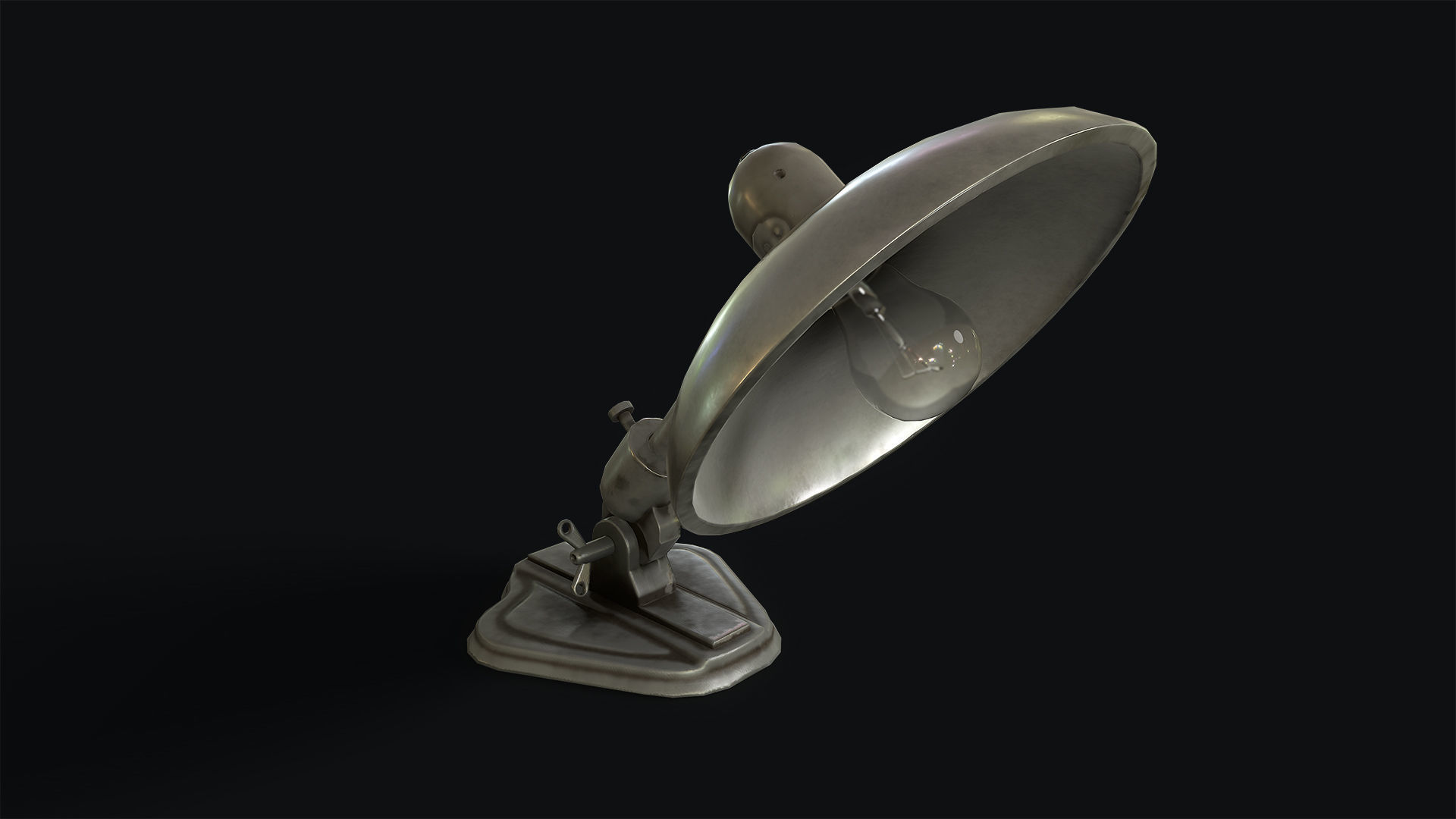 Hospital Table Lamp Low-poly 3D model_2