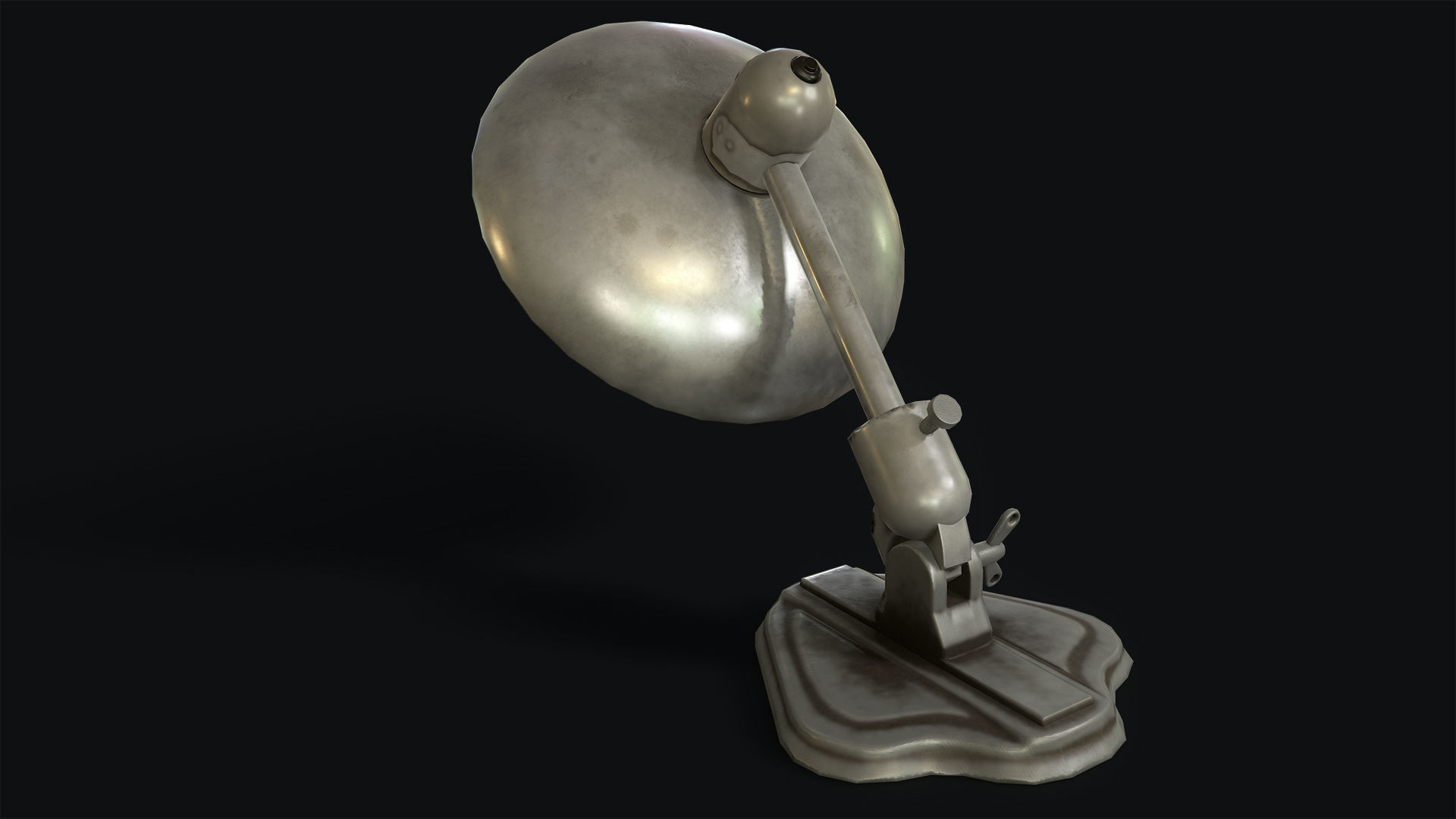 Hospital Table Lamp Low-poly 3D model_3