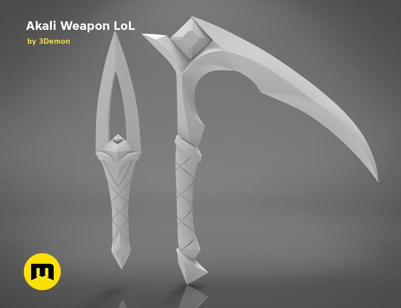 Akali Weapons 3D PRINT MODEL 3D print model_1