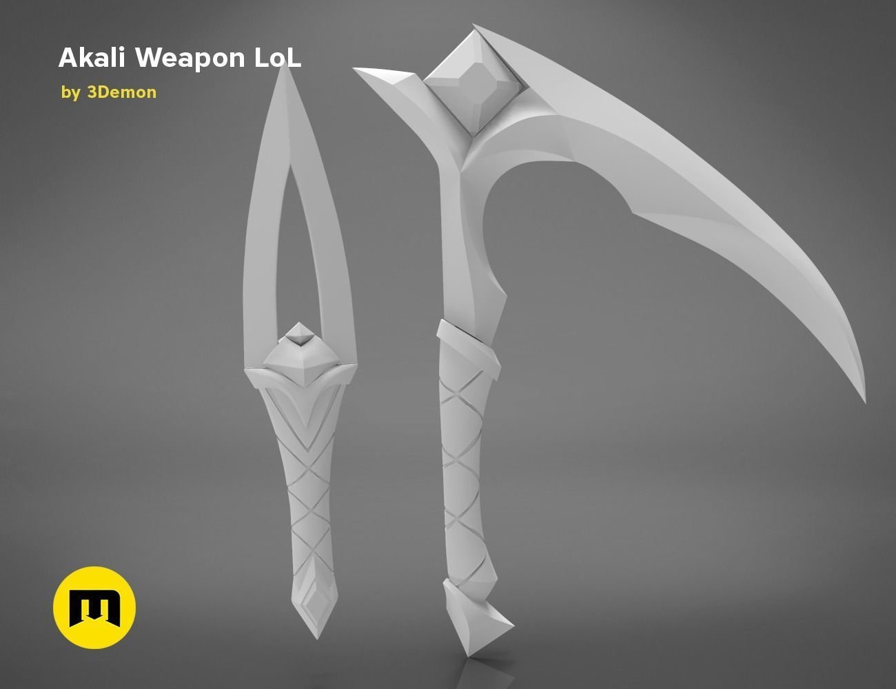Akali Weapons 3D PRINT MODEL 3D print model_8