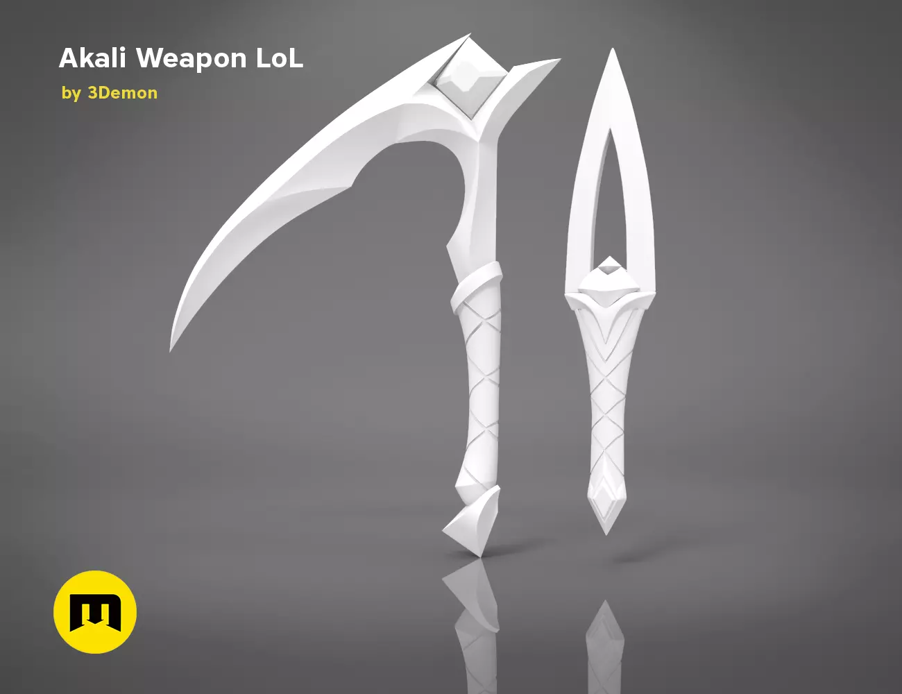Akali Weapons 3D PRINT MODEL 3D print model_0