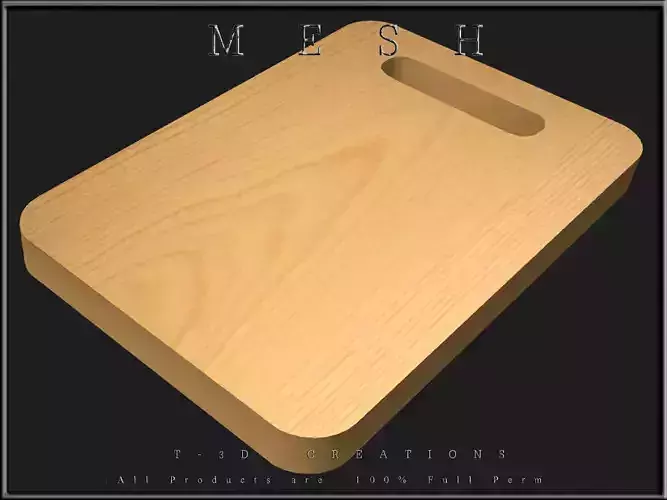 Chopping board Low-poly 3D model