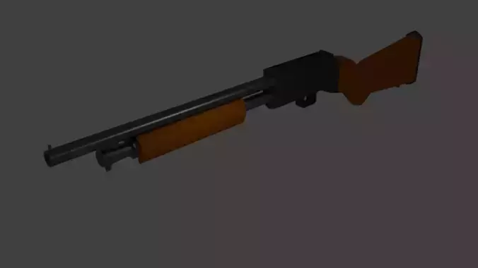 shot gun Low-poly 3D model