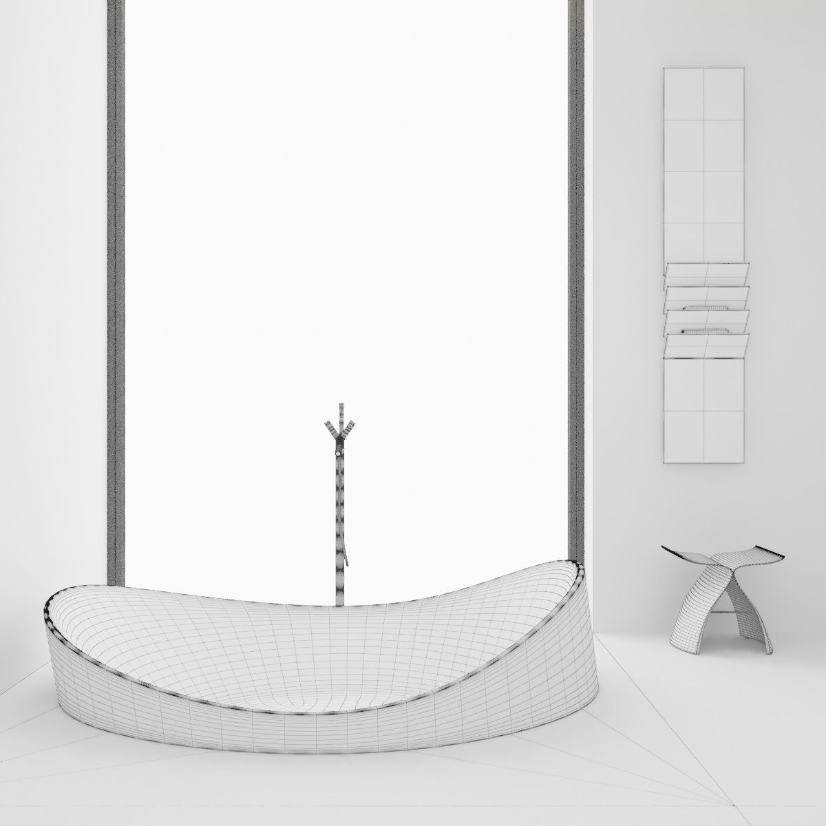 Bathroom 3 pbr modern with cabinets 3D model_3