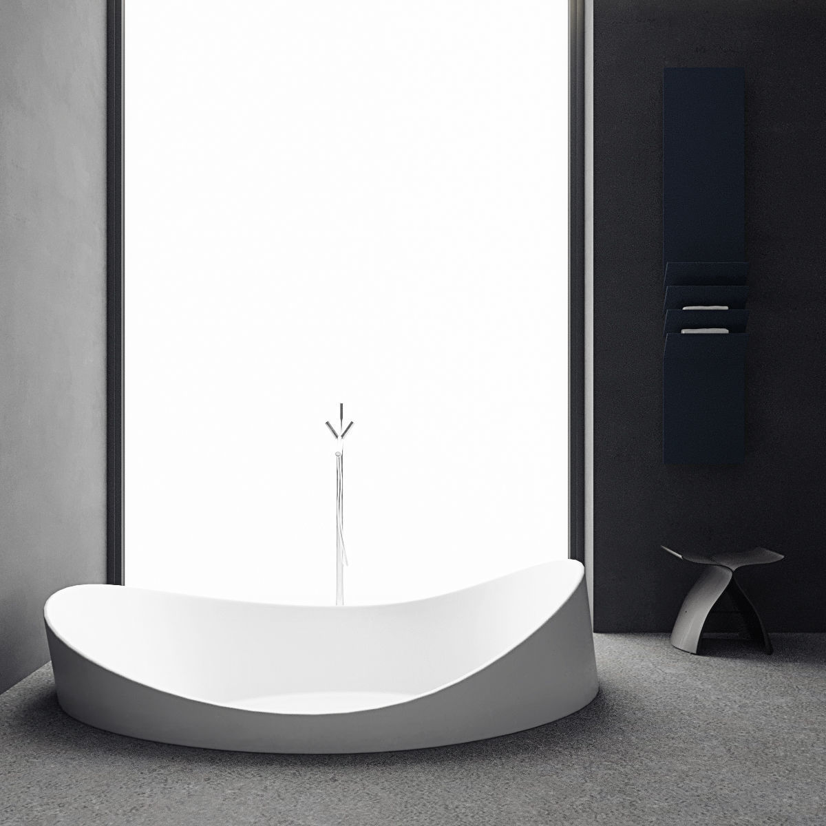 Bathroom 3 pbr modern with cabinets 3D model_2