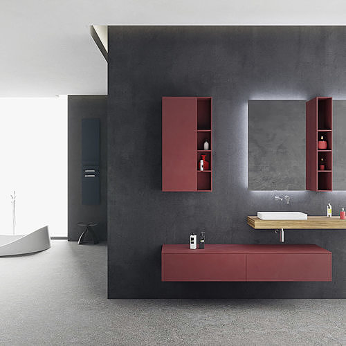 Bathroom 3 pbr modern with cabinets 3D model