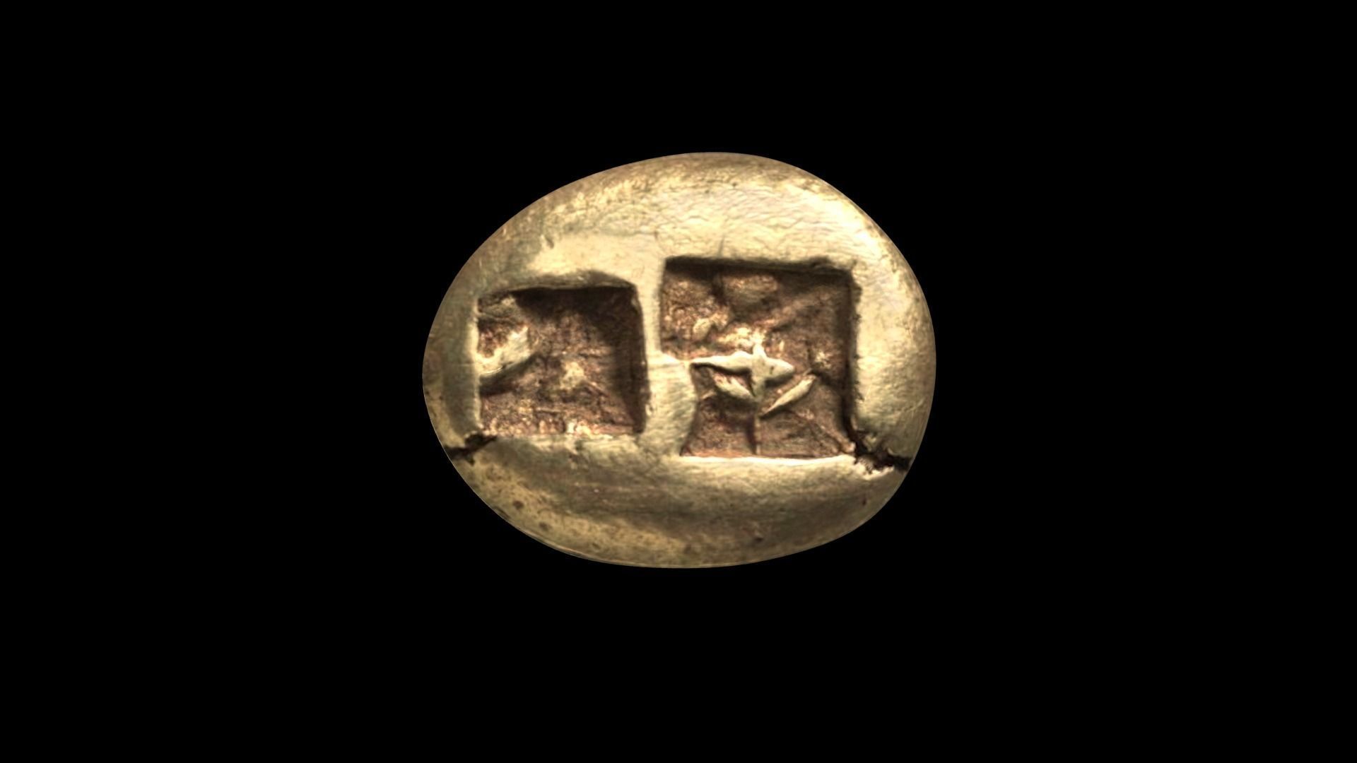 Phocaean Electrum Coin 3D model_4