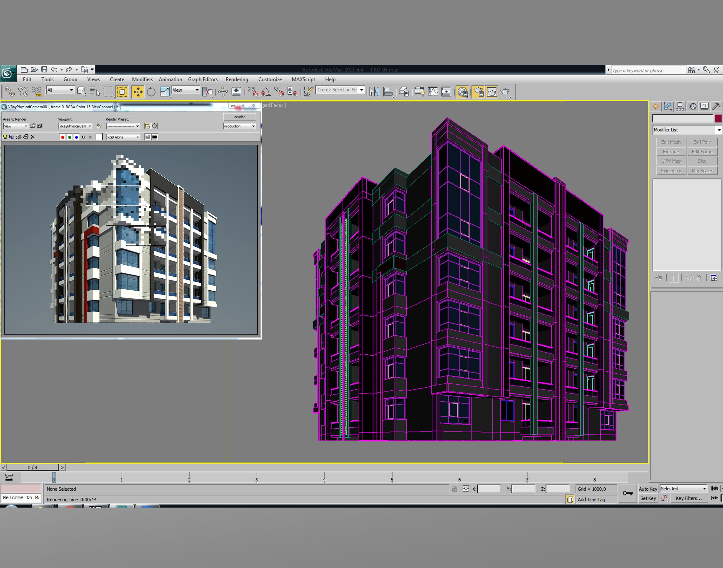 House Architectural 3d Model with Render Scene Low-poly 3D model_5
