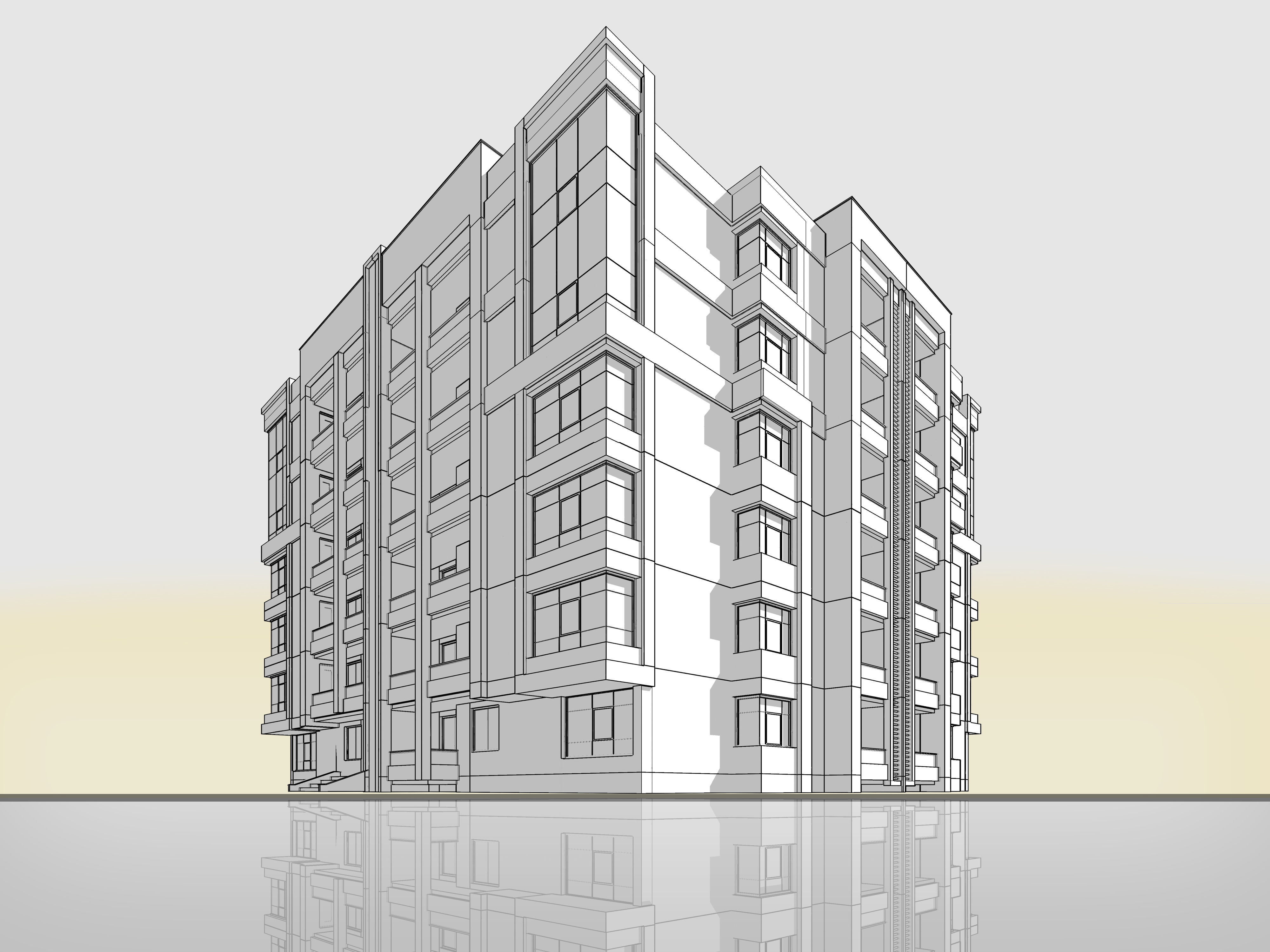 House Architectural 3d Model with Render Scene Low-poly 3D model_1