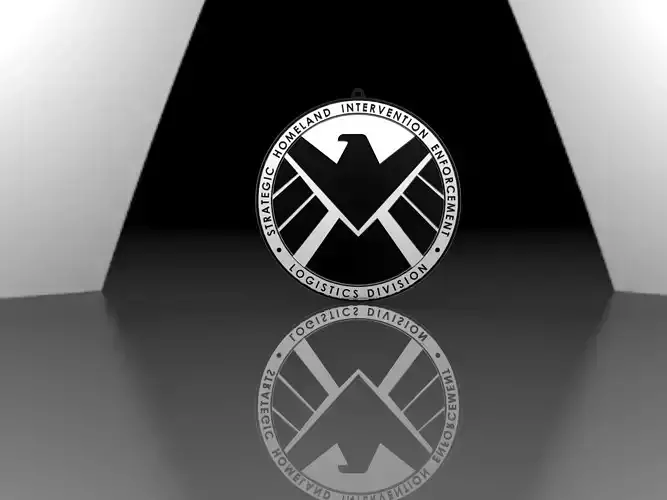 SHIELD Badge Key chain 3D print model