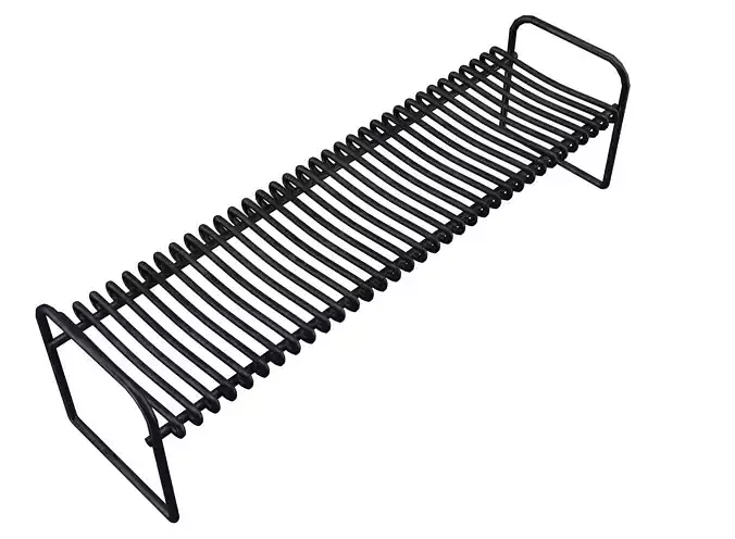 Metal bench Low-poly 3D model