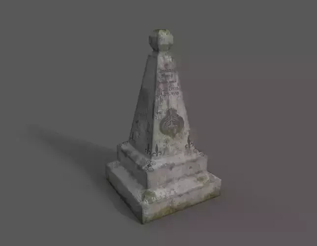 Gravestone old Low-poly 3D model