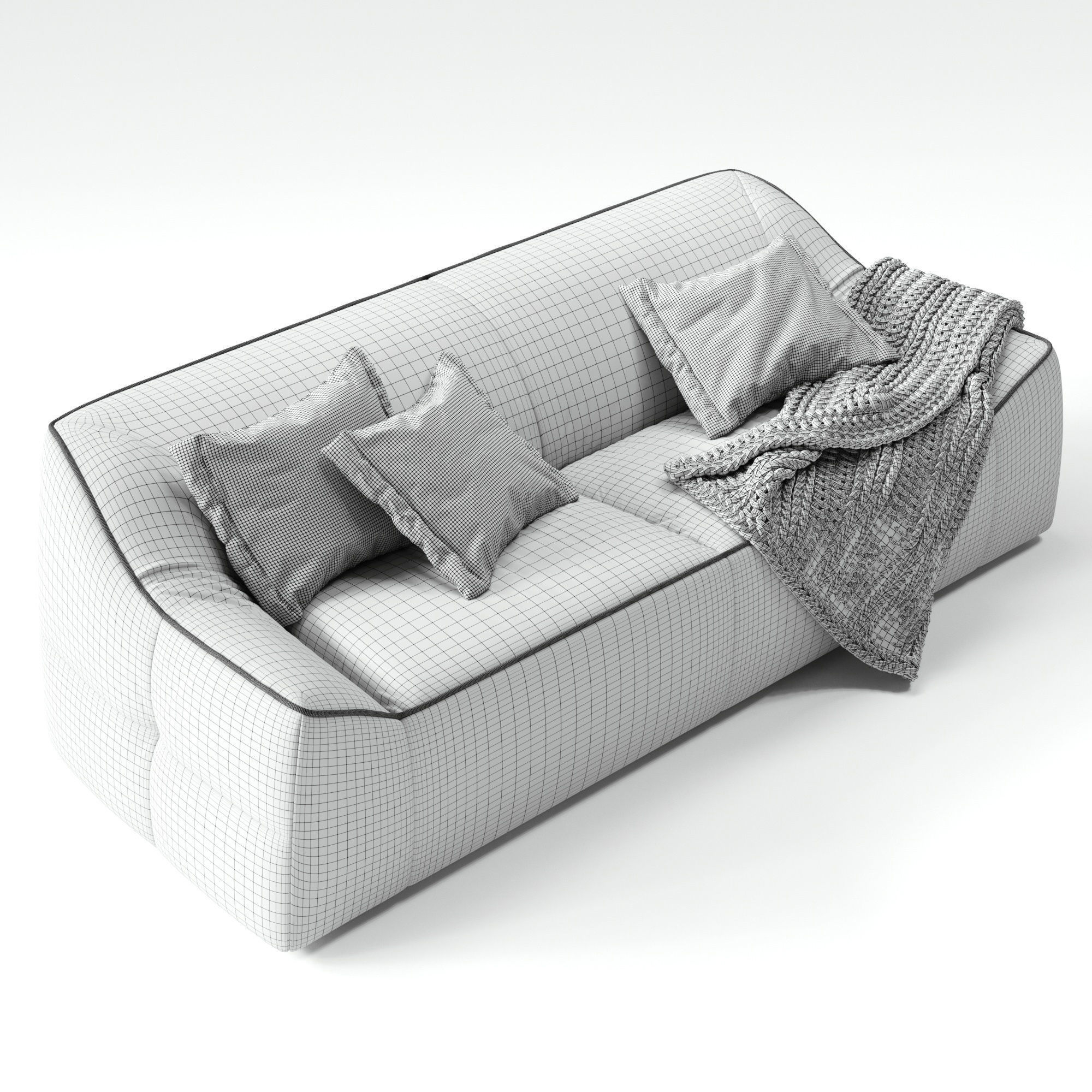MODLOFT Cliff Sofa Low-poly 3D model_4