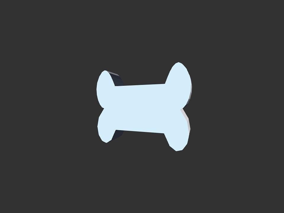 Bone shape 3D print model_38