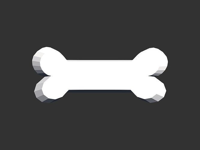 Bone shape 3D print model