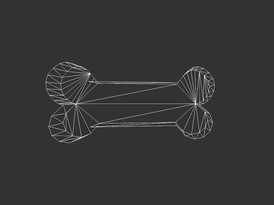 Bone shape 3D print model_21