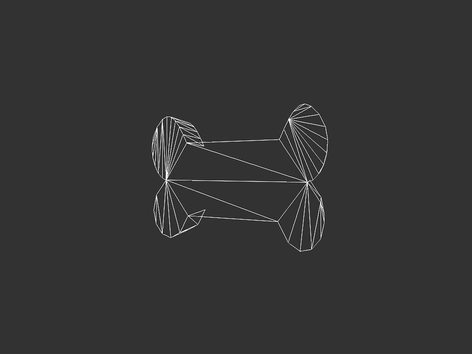 Bone shape 3D print model_30