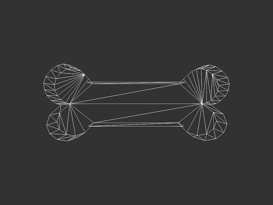 Bone shape 3D print model_20