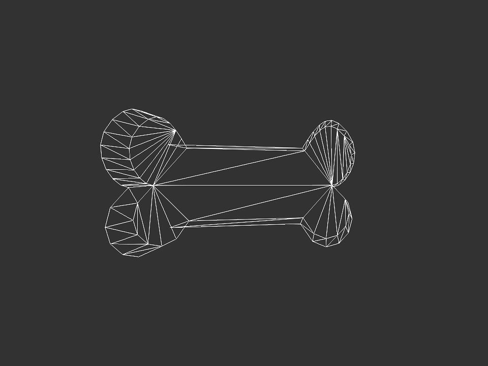 Bone shape 3D print model_22