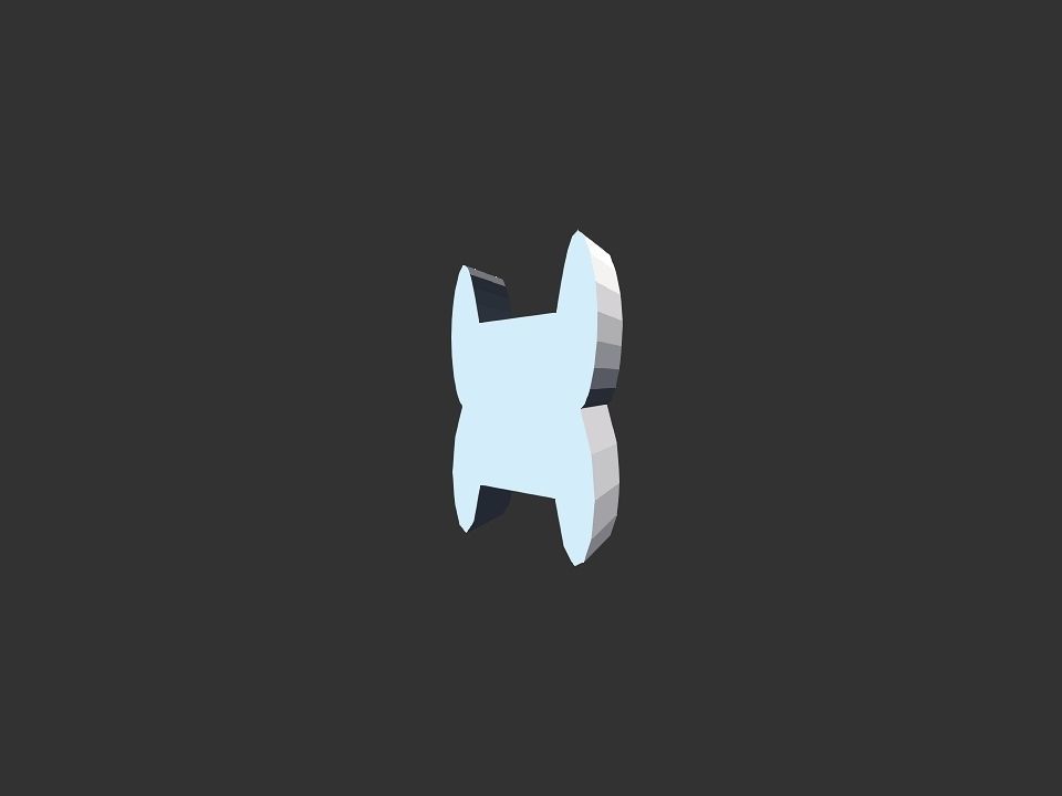 Bone shape 3D print model_36