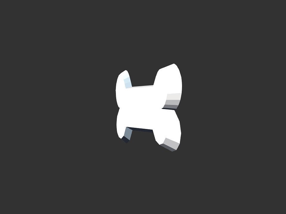 Bone shape 3D print model_15