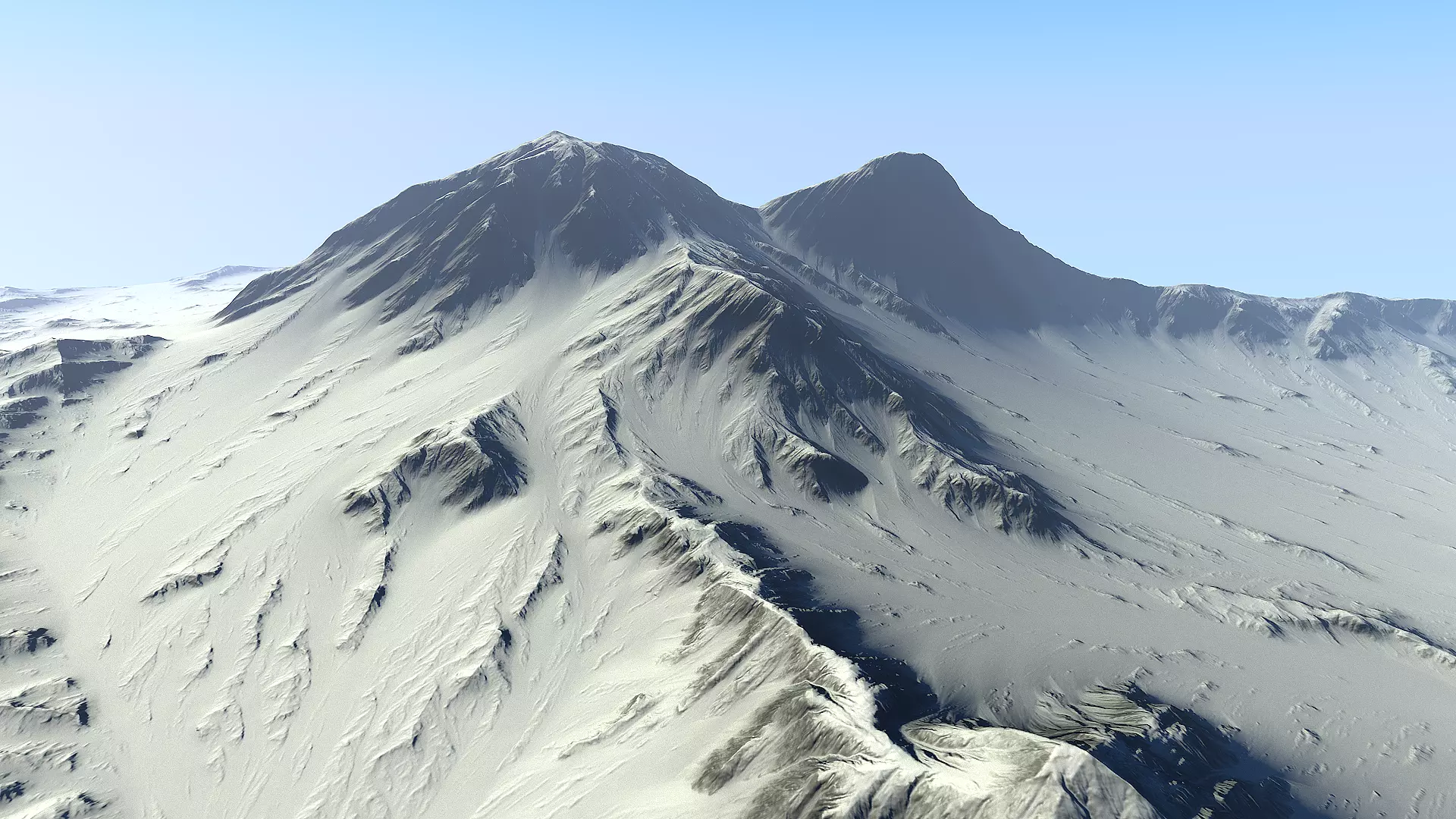 Snowy Mountain Low-poly 3D model_0