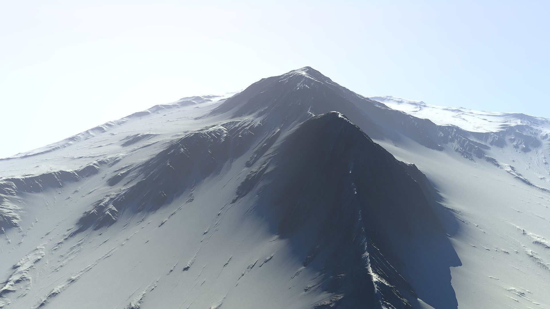 Snowy Mountain Low-poly 3D model_4