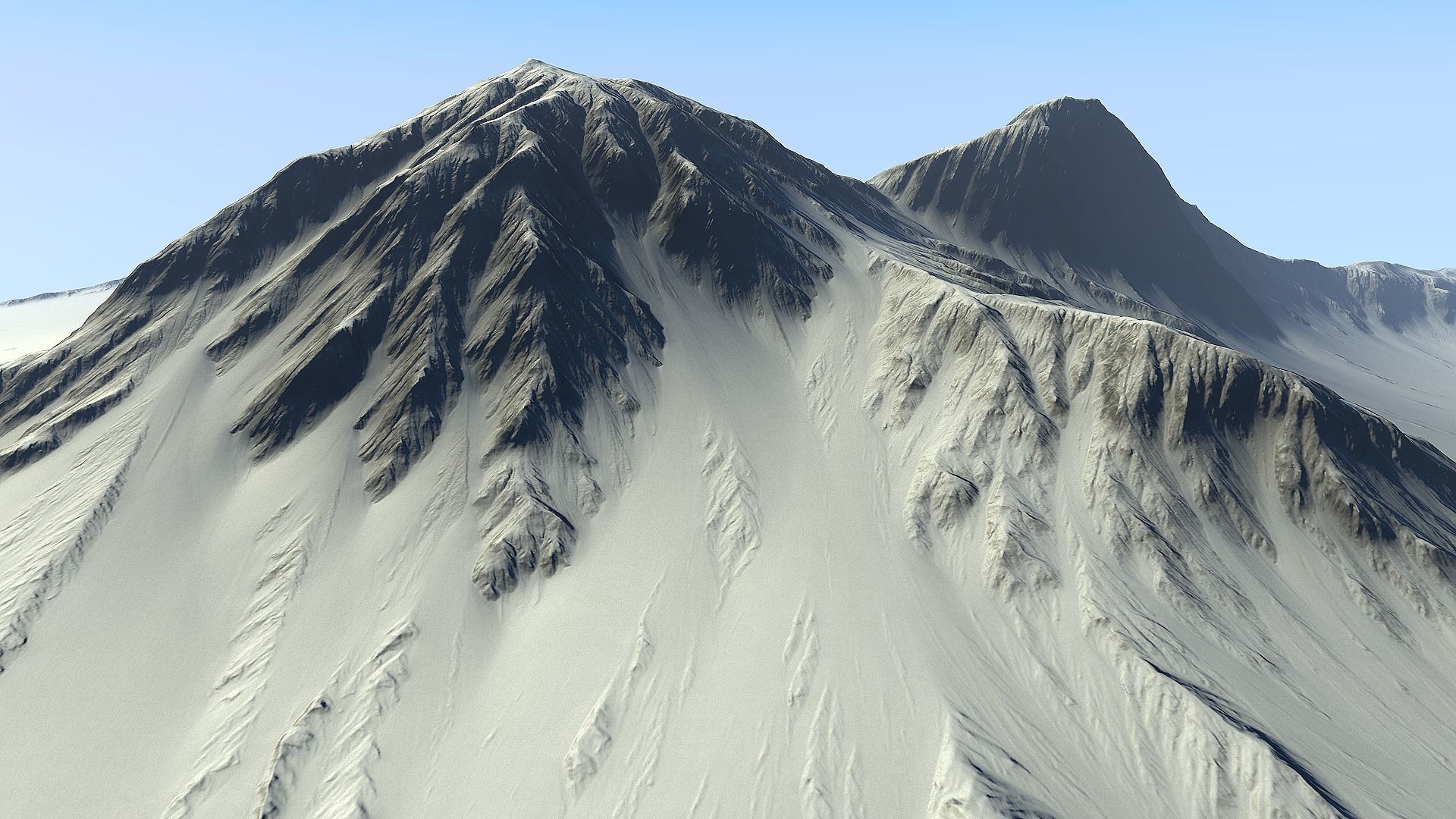 Snowy Mountain Low-poly 3D model_2