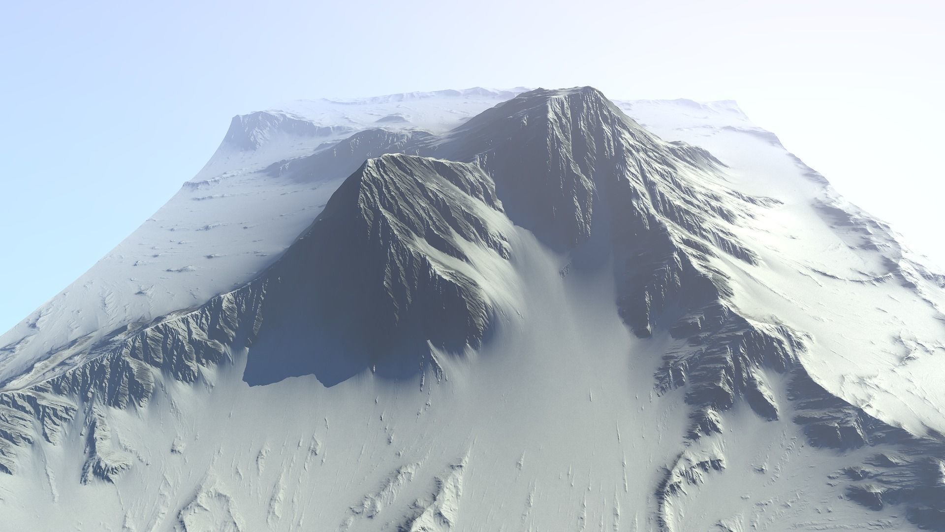 Snowy Mountain Low-poly 3D model_3