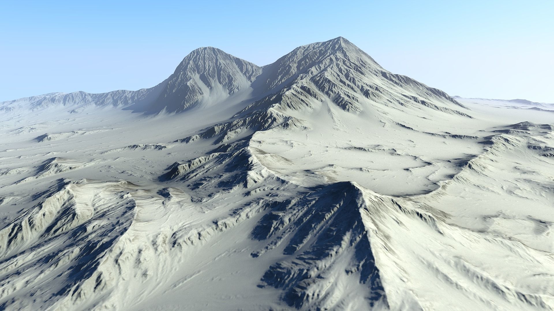 Snowy Mountain Low-poly 3D model_1