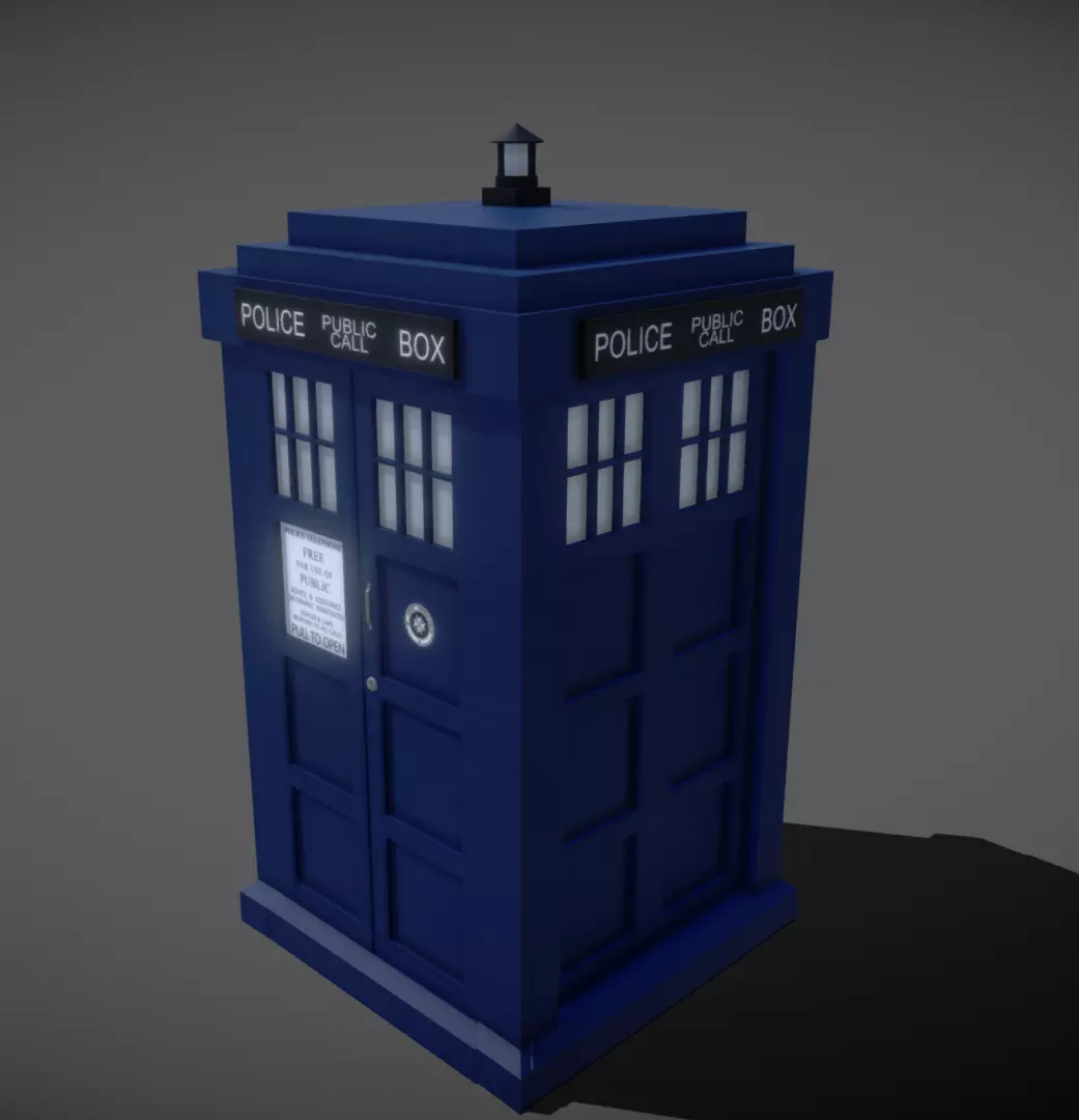 TARDIS police box 3D model_0