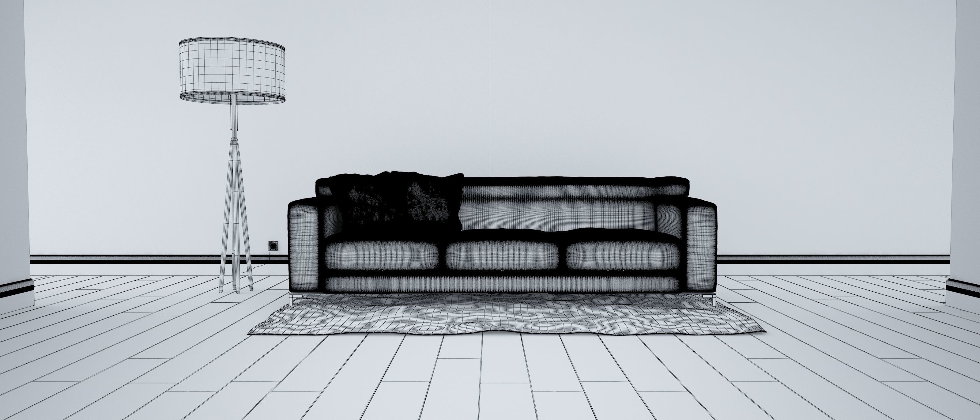 Sofa set - Interior Furniture 03 3D model_1