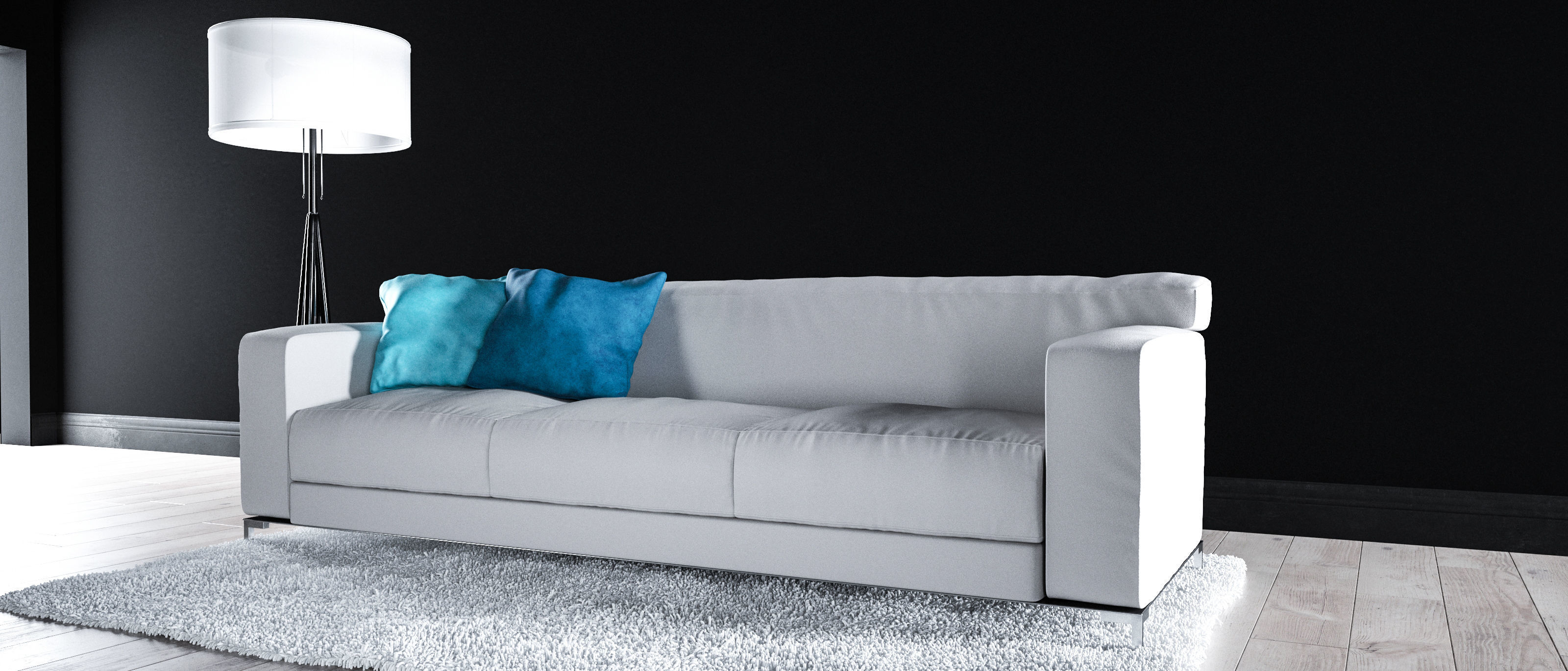 Sofa set - Interior Furniture 03 3D model_2