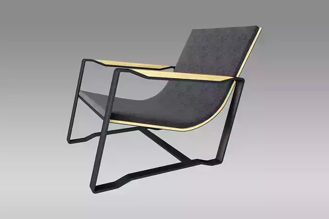 Armchair modern lounge chair 3D model