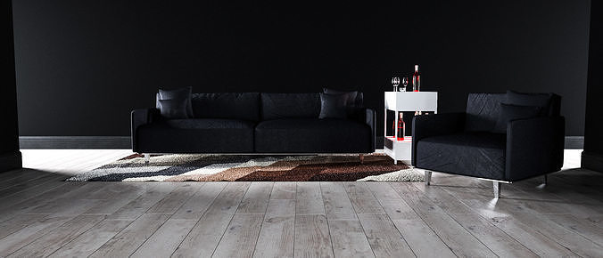 Sofa set - Interior Furniture 05 3D model