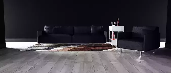 Sofa set - Interior Furniture 05 3D model
