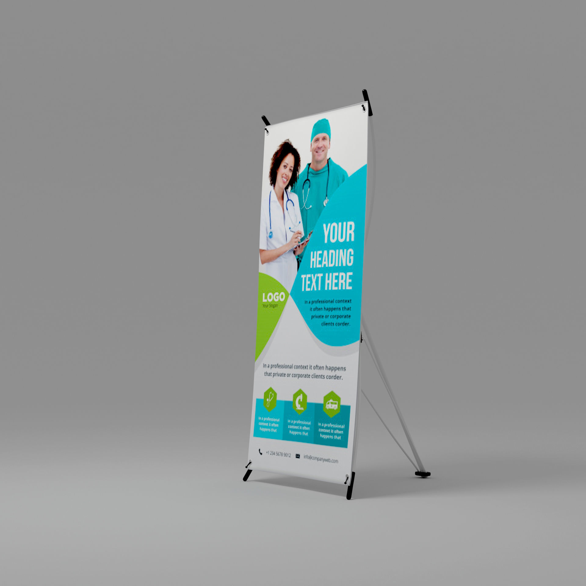 Standee exhibition 01 3D model_3