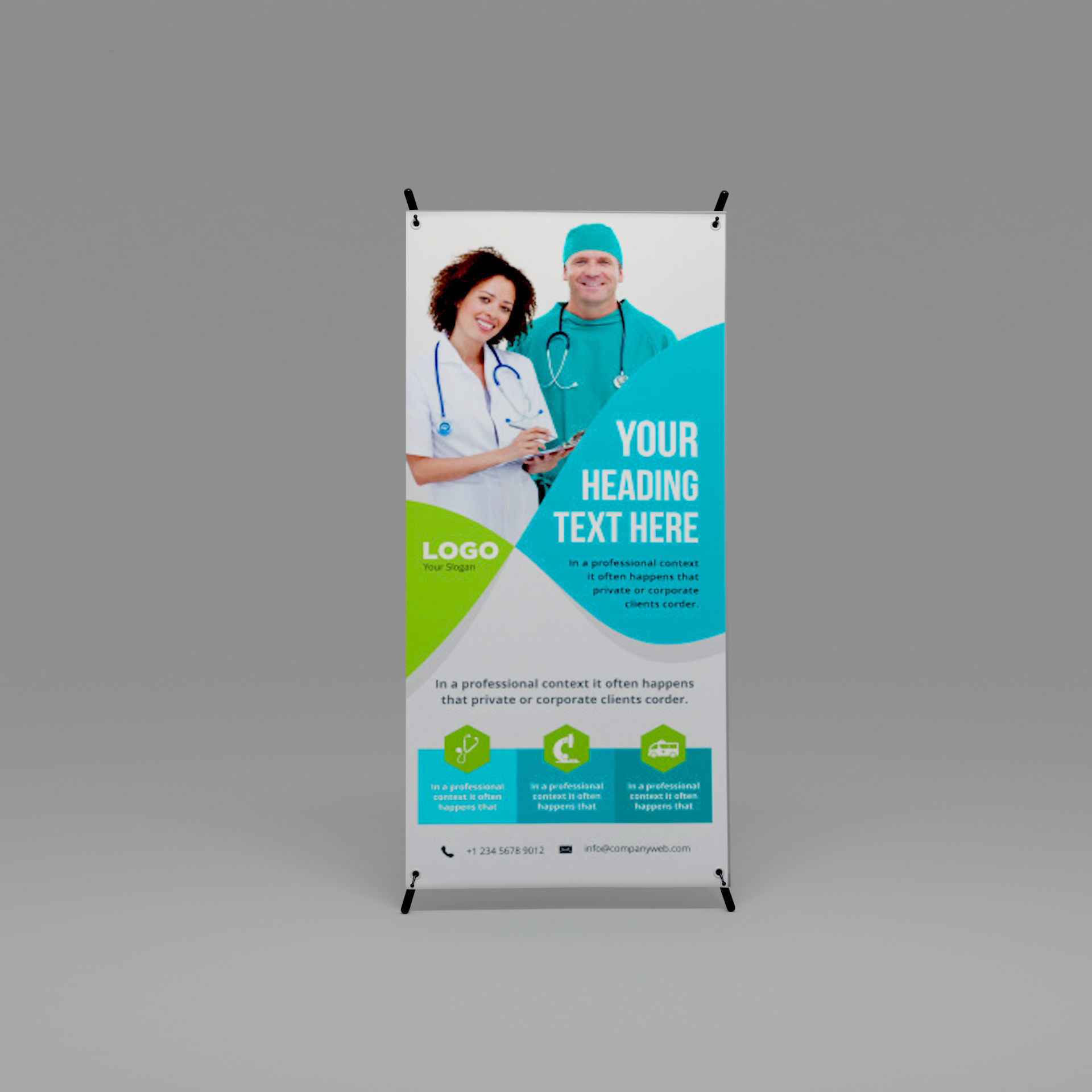 Standee exhibition 01 3D model_2