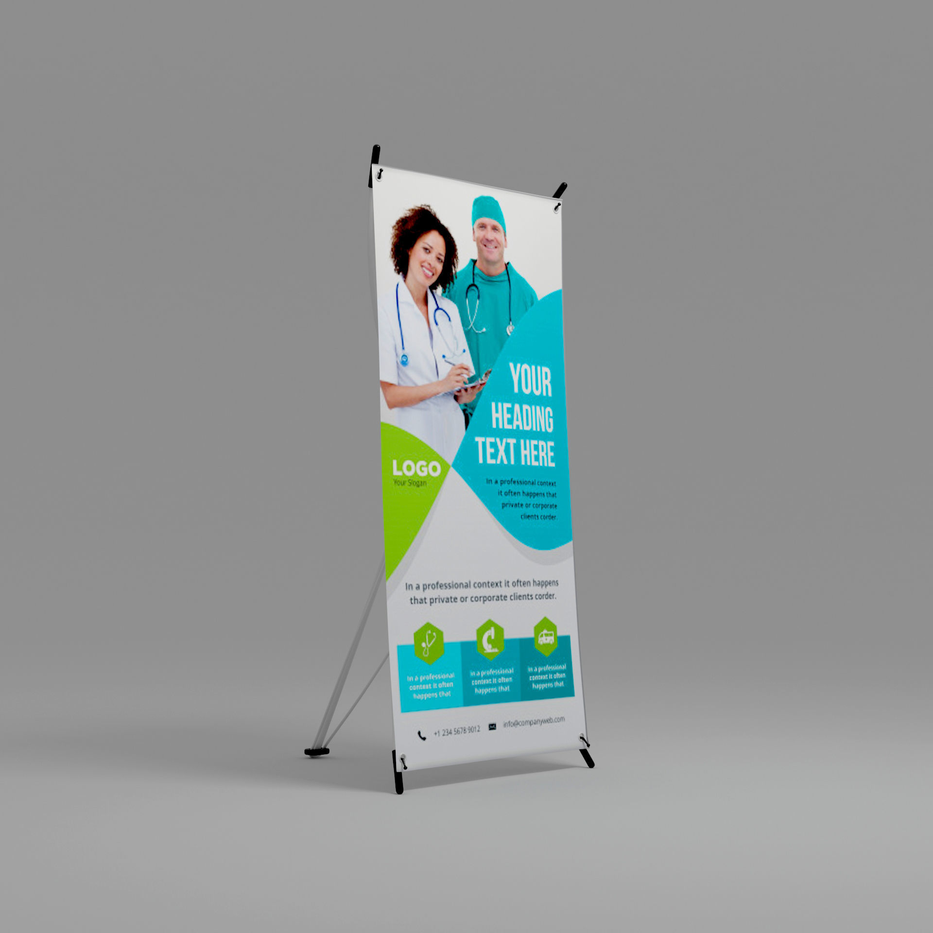 Standee exhibition 01 3D model_1