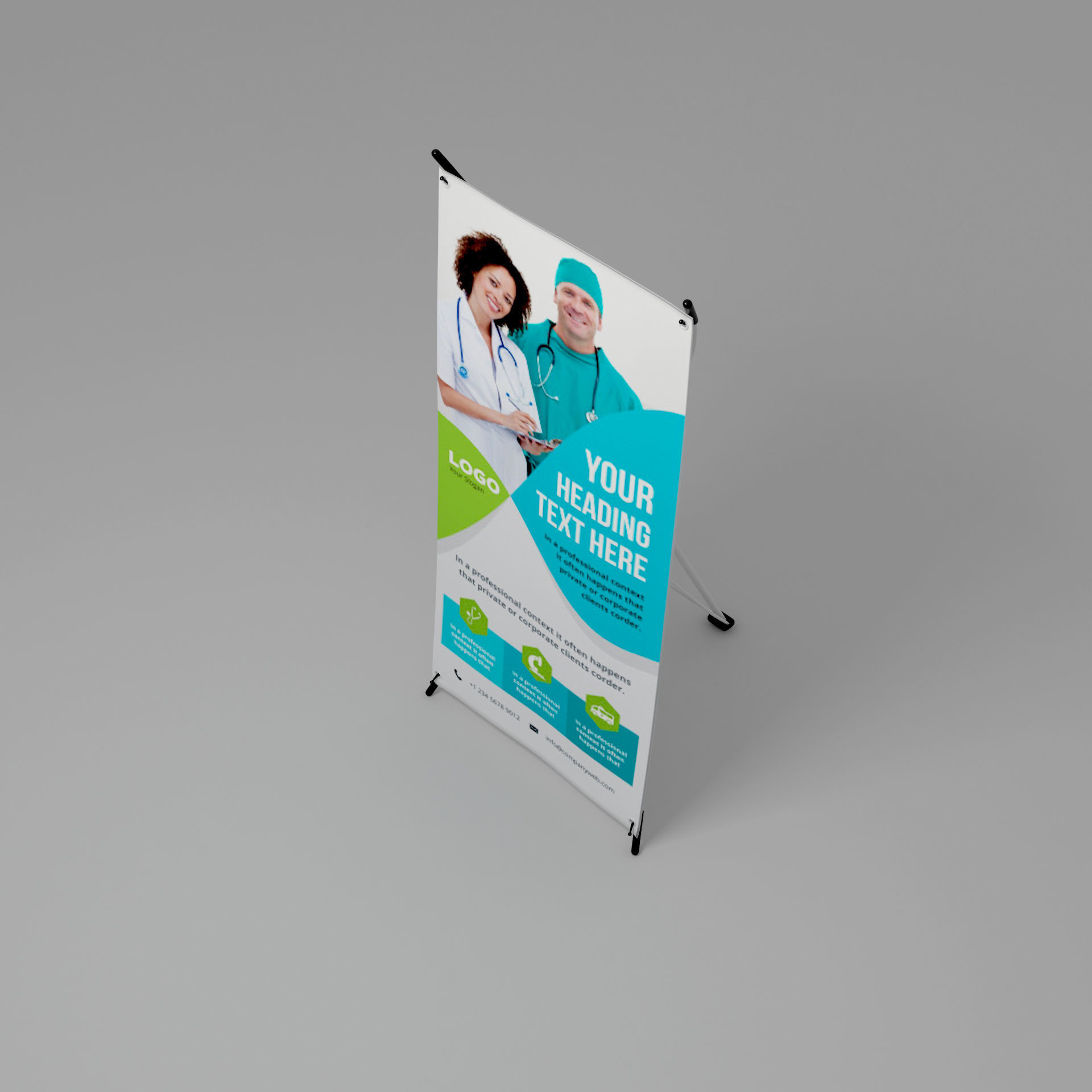 Standee exhibition 01 3D model_4