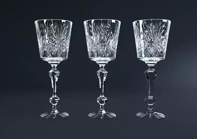 Crystal Glass 3D model