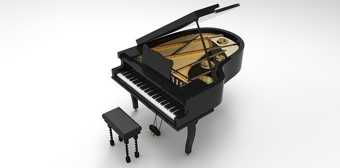 Piano grand 3D model