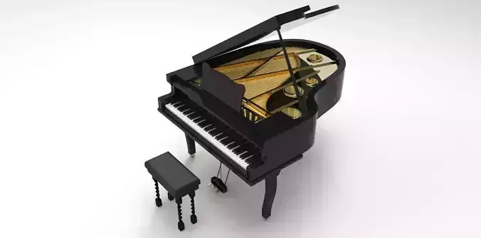 Piano grand 3D model