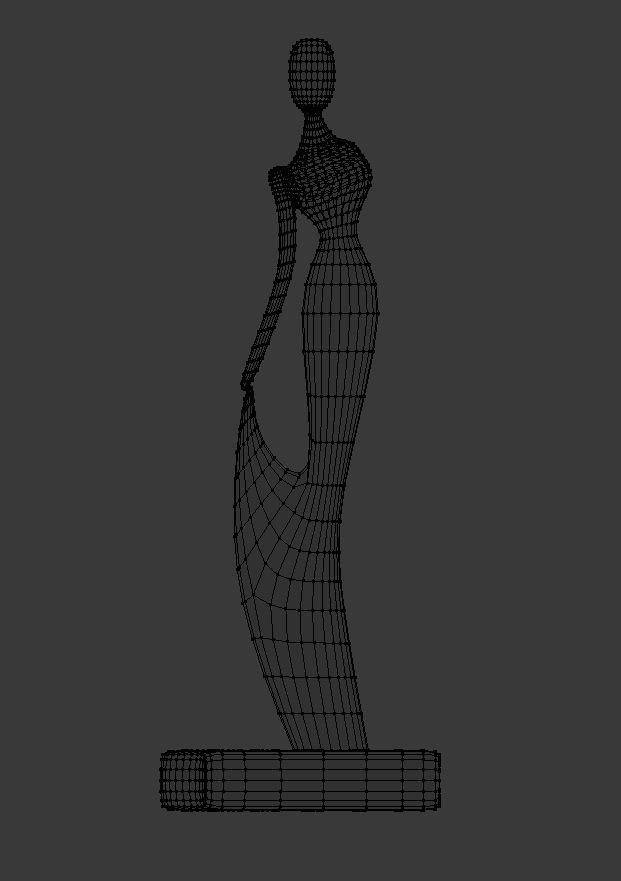 Modern Female Sculpture 3D model_6