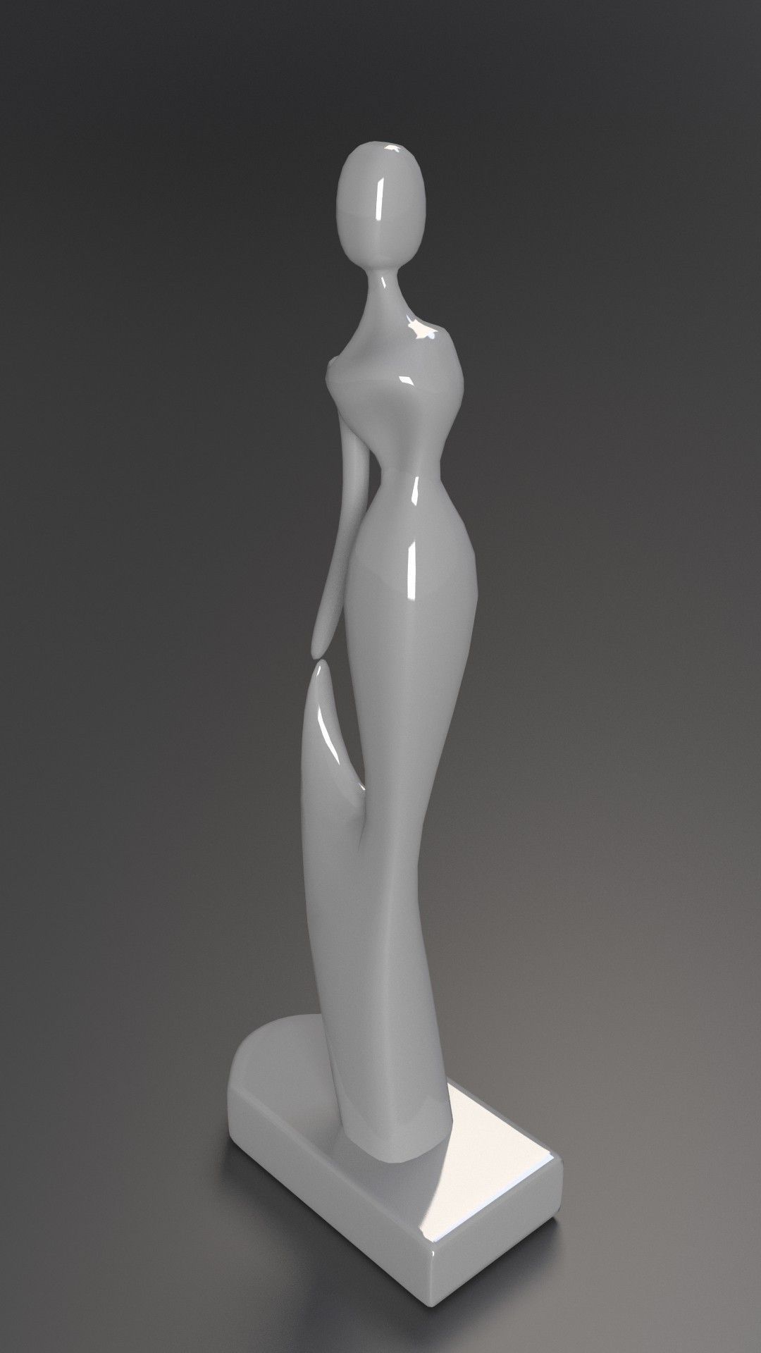 Modern Female Sculpture 3D model_1